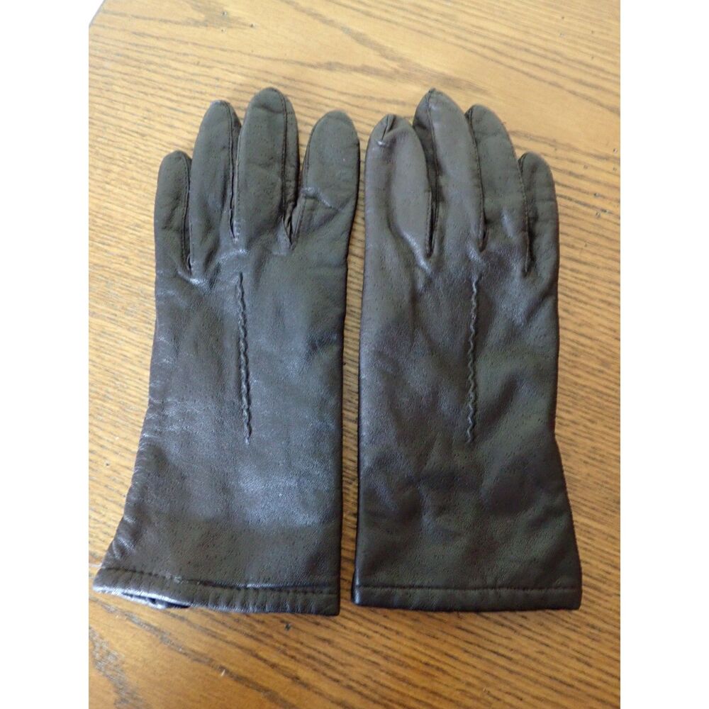 Fownes Black Leather Driving Gloves Size 7 Vintage Driving Winter